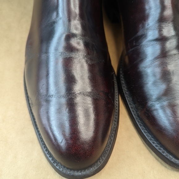 Lucchese Classics men's size 10.5E black cherry leather classic Western cowboy b - Picture 4 of 12